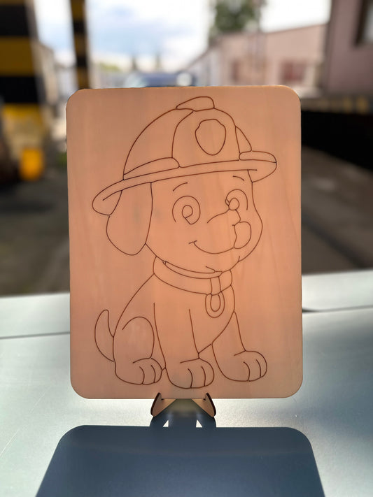 Omalovánka tlapková patrola 🐶 + stojánek