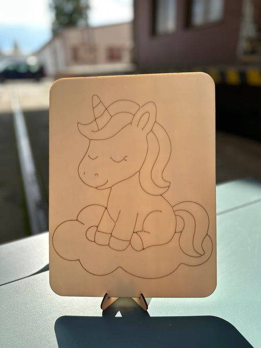 Omalovánka jednorožec🦄 na obláčku + stojánek