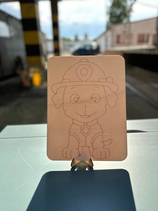 Omalovánka tlaková patrola Rubble + stojánek