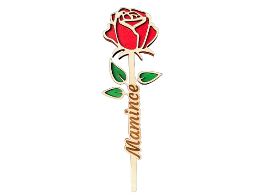 Dřevěná růže Mamince