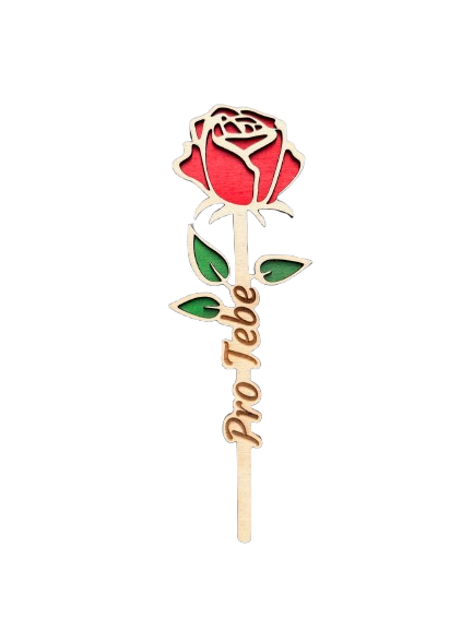 Dřevěná růže Pro Tebe