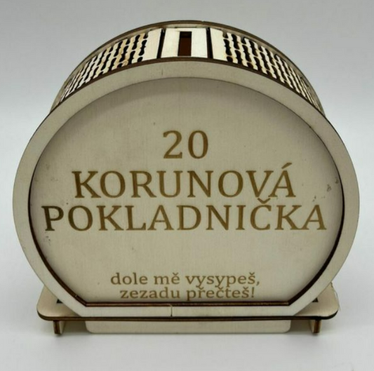 Gramážová pokladnička 20kč