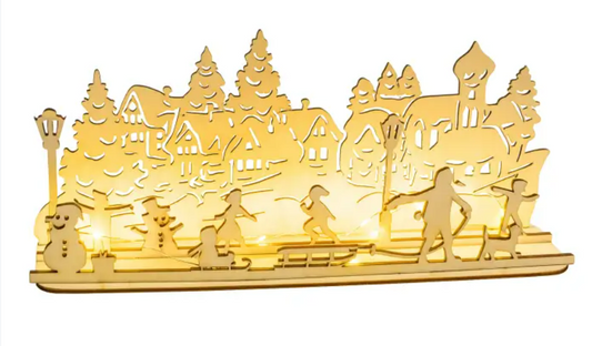 Vánoční vesnička s dětmi