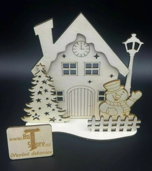 Domeček se sněhulákem