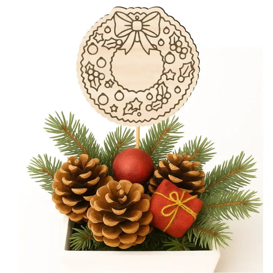 Zápich do truhlíků – Vánoční věnec