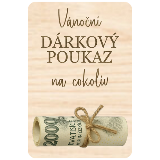 Destička na peníze – Dárkový poukaz
