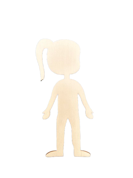 Dřevěná postavička holčina