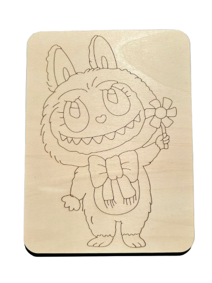 Omalovánka Labubu s kytičkou🌼 + stojánek